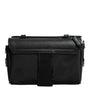 Dolce &amp; Gabbana Black Logo Plaque Leather Buckled Shoulder Crossbody Bag