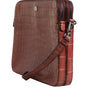 Dolce & Gabbana Bordeaux Croc Leather Logo Plaque Men Briefcase Bag