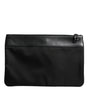 Dolce & Gabbana Multicolor Leopard Jacquard Logo Plaque Men Pouch Bag