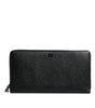 Portefeuille continental zippé Dolce &amp; Gabbana en cuir de veau noir avec logo
