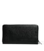 Portefeuille continental zippé Dolce &amp; Gabbana en cuir de veau noir avec logo