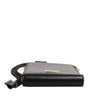 Portefeuille tour de cou en cuir noir Dolce &amp; Gabbana avec plaque logo et porte-cartes