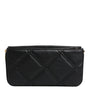 Dolce &amp; Gabbana Black Leather Crystal Embellished Logo Shoulder Bag