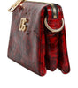 Sac bandoulière Dolce & Gabbana en cuir exotique rouge avec logo DG pour femme