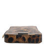 Dolce & Gabbana Brown Leopard Print Dauphine Leather Zip Around Wallet