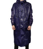 Dolce & Gabbana Dark Blue Cotton Hooded Men Raincoat Jacket