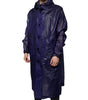 Dolce & Gabbana Dark Blue Cotton Hooded Men Raincoat Jacket