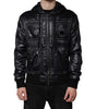 Dolce & Gabbana Black Nylon Hooded Full Zip Blouson Jacket