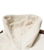 Veste zippée en velours côtelé de coton beige avec logo appliqué Dolce &amp; Gabbana