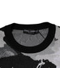 Dolce & Gabbana Multicolor Camouflage Crew Neck Men Pullover Sweater