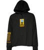 Dolce & Gabbana Black Cotton Hooded DG Shield Pullover Sweater