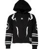 Dolce & Gabbana Black White Logo Hooded Sweatshirt Sweater