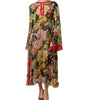 Dolce & Gabbana Multicolor Floral Silk Kaftan Maxi Dress