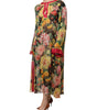 Dolce & Gabbana Multicolor Floral Silk Kaftan Maxi Dress