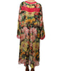 Dolce & Gabbana Multicolor Floral Silk Kaftan Maxi Dress