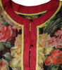Dolce & Gabbana Multicolor Floral Silk Kaftan Maxi Dress