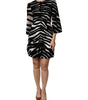 Dolce & Gabbana Black White Zebra A-line Sheath Mini Dress