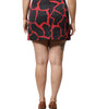 Dolce & Gabbana Black Red Abstract Mid Waist A-line Mini Skirt