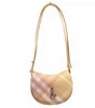 Burberry Mini Check Rocking Horse Crossbody Bag Purse Peach