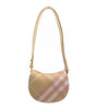 Burberry Mini Check Rocking Horse Crossbody Bag Purse Peach