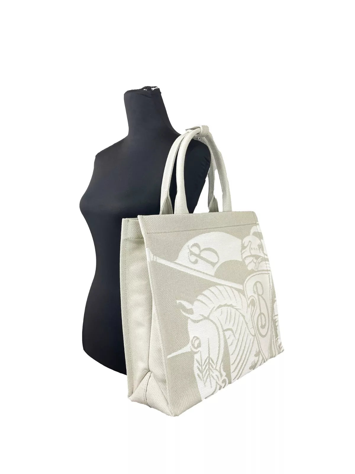 Sac fourre-tout Burberry EKD en toile avec pochette à monnaie beige