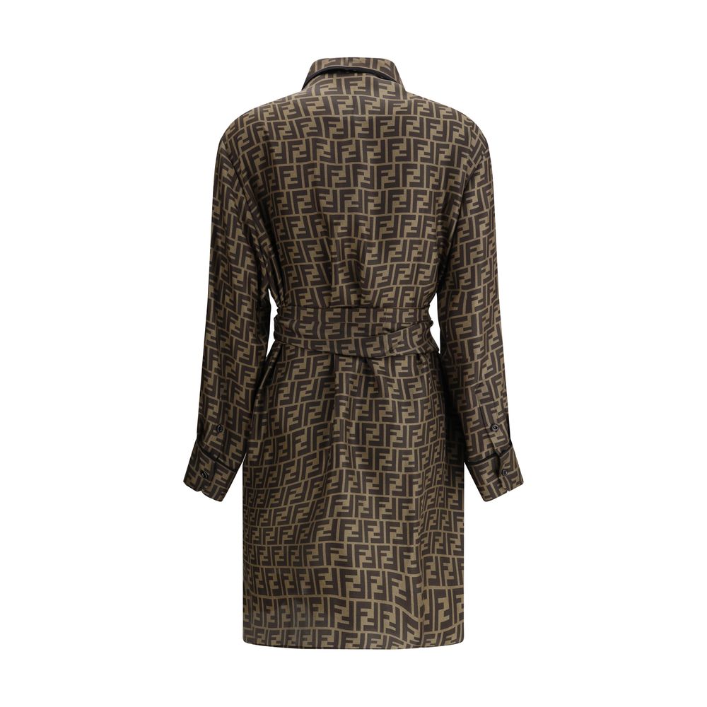 Robe chemise à motif Fendi FF