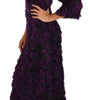Dolce & Gabbana Purple Fringe Midi Sheath Dress