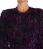Dolce & Gabbana Purple Fringe Midi Sheath Dress