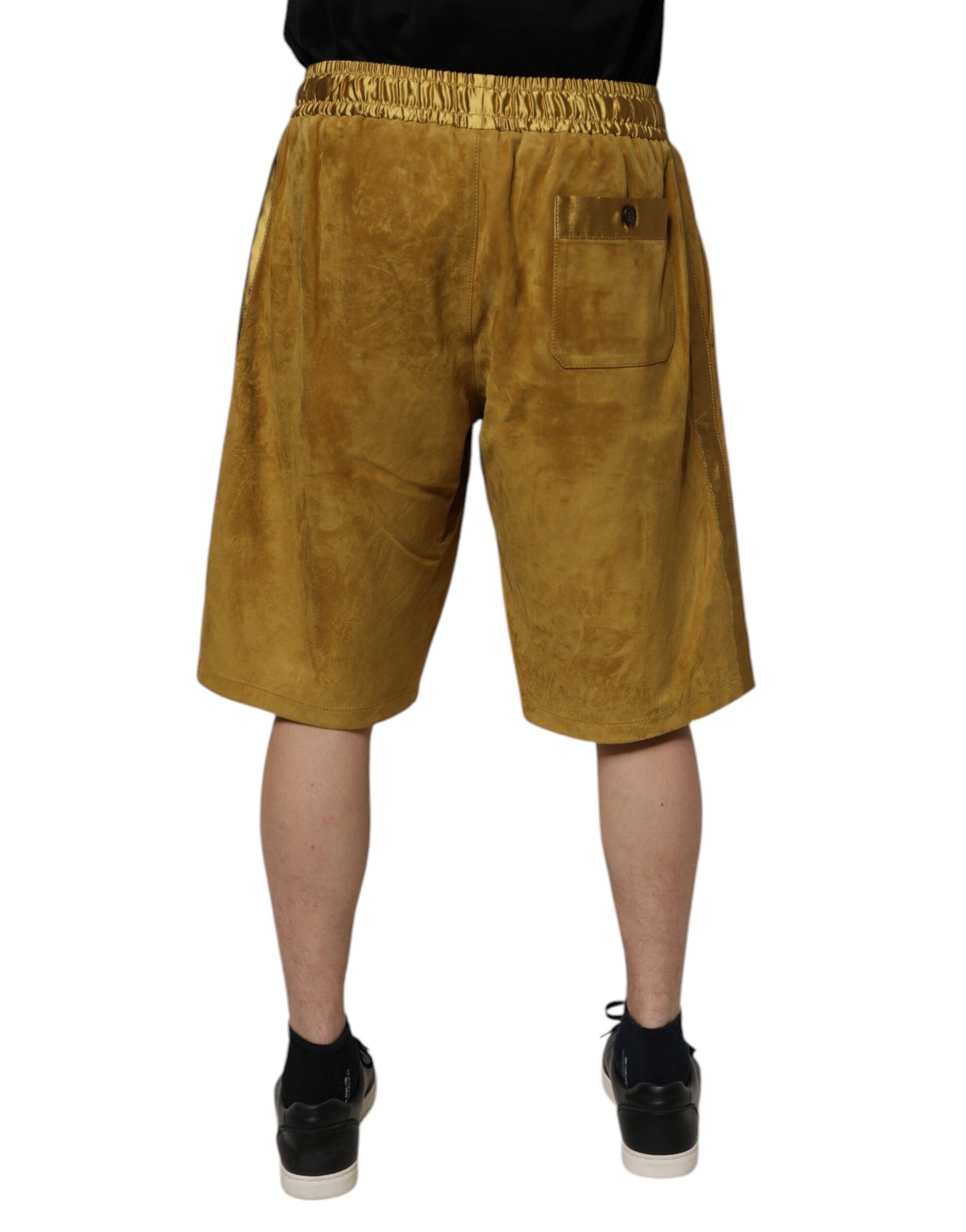 Dolce &amp; Gabbana Bermuda en daim d'agneau marron pour homme