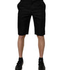 Short chino décontracté taille moyenne en coton noir Dolce &amp; Gabbana