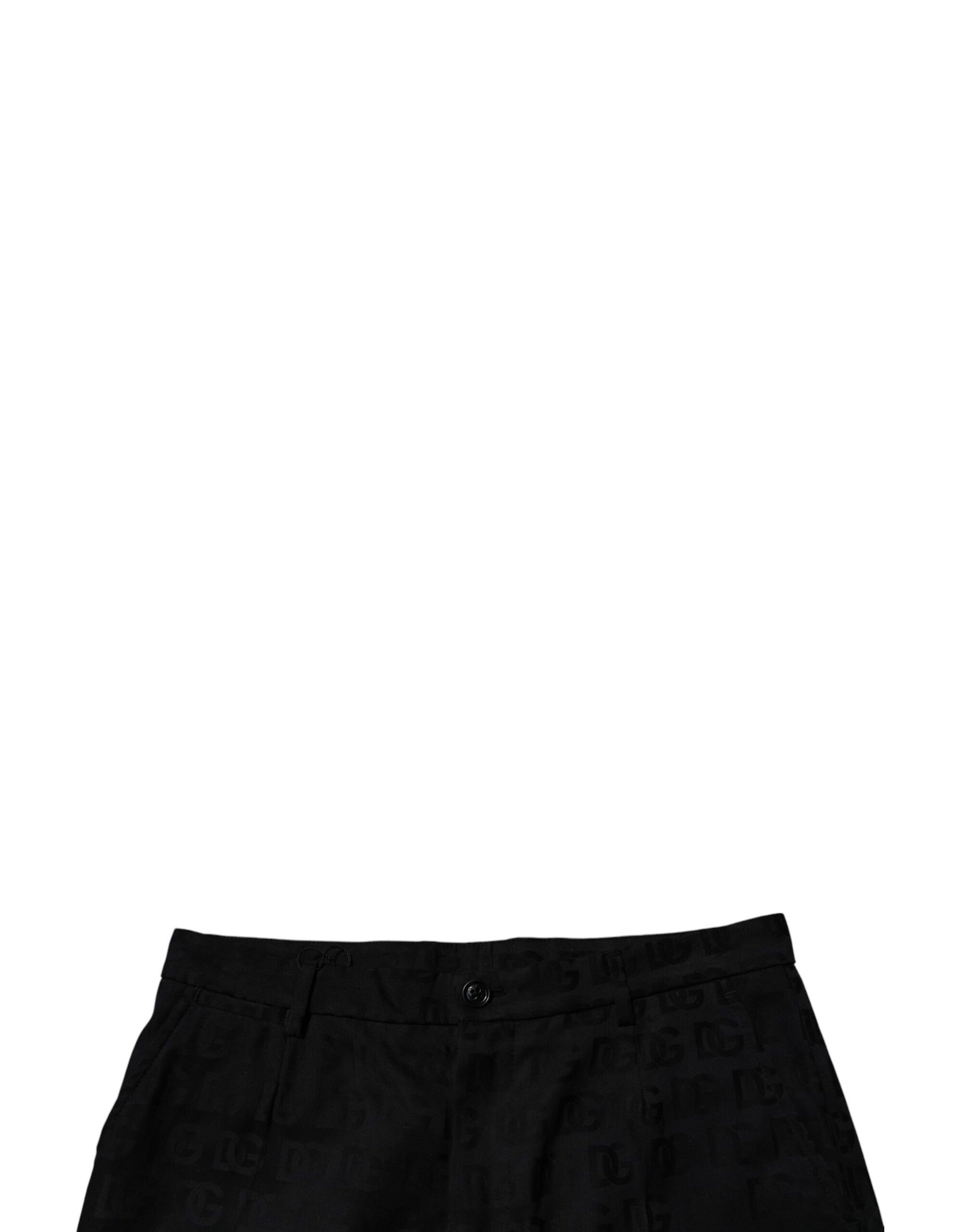Short chino décontracté taille moyenne en coton noir Dolce &amp; Gabbana