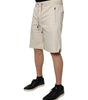 Bermuda homme Dolce &amp; Gabbana en coton stretch blanc cassé