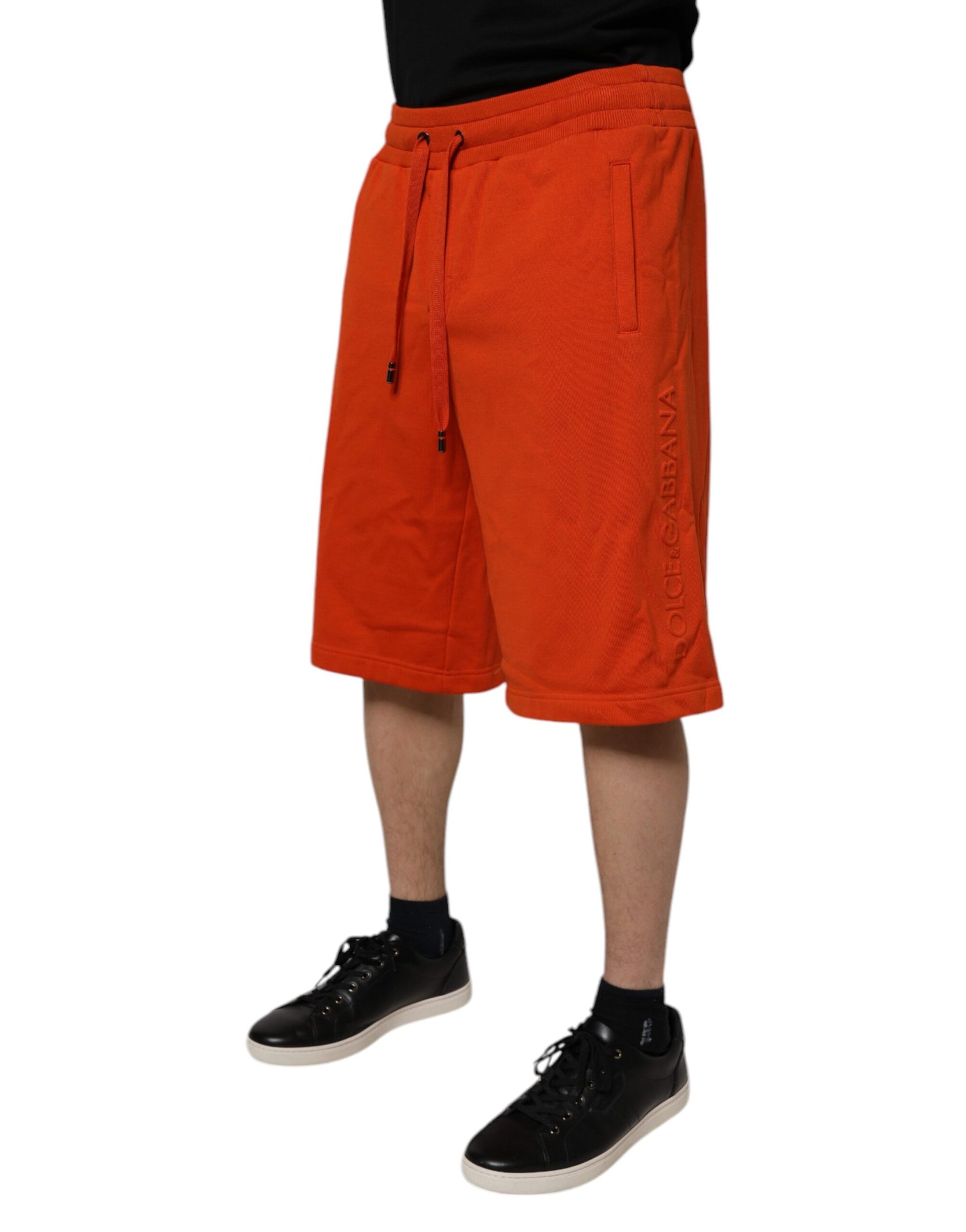 Bermuda taille moyenne en coton mélangé rouge Dolce &amp; Gabbana pour homme