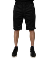 Bermuda taille moyenne en polyester noir Dolce &amp; Gabbana pour homme