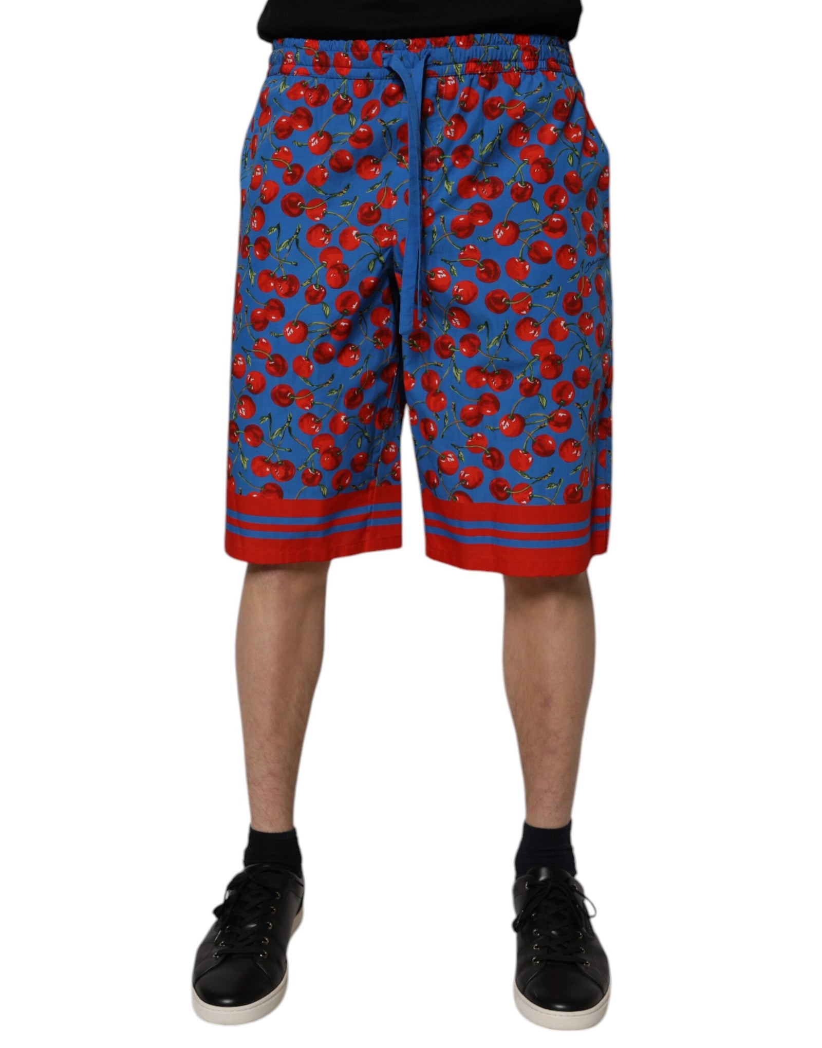 Bermuda Dolce &amp; Gabbana en coton imprimé cerises bleues pour homme