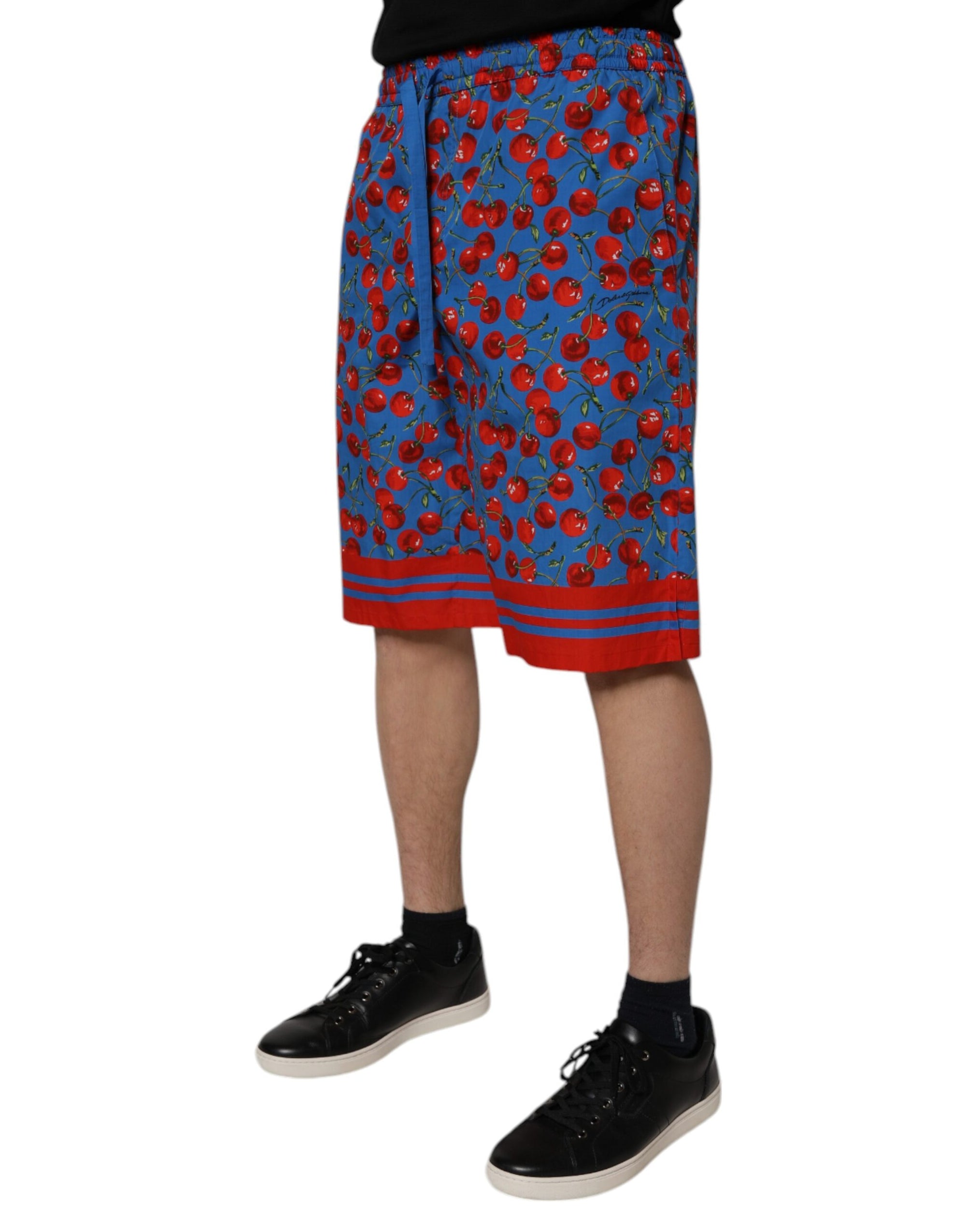 Bermuda Dolce &amp; Gabbana en coton imprimé cerises bleues pour homme