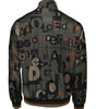 Dolce & Gabbana Army Green Polyester Logo Full Zip Sweater