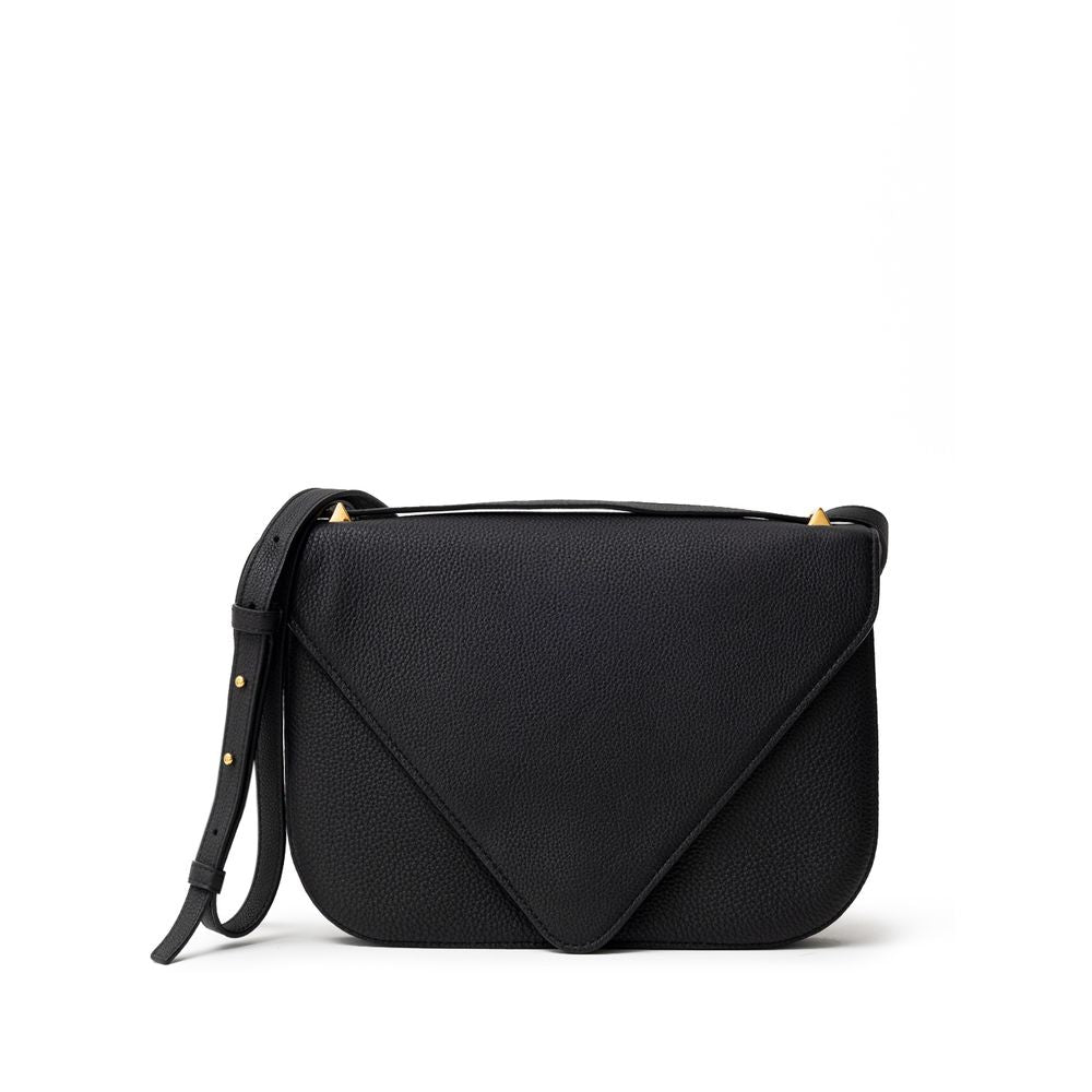Sac bandoulière en cuir noir Bottega Veneta