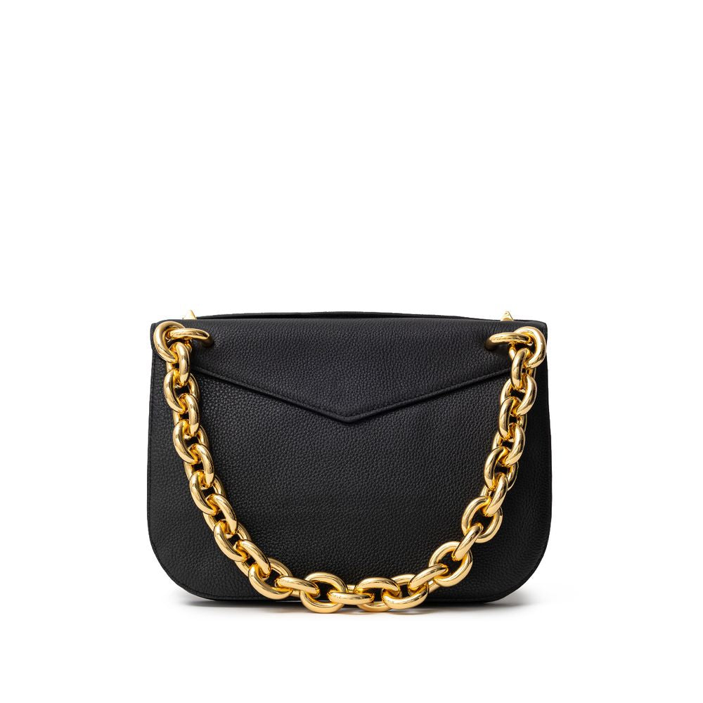Sac bandoulière en cuir noir Bottega Veneta