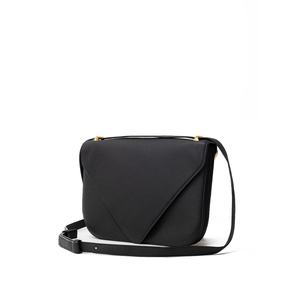Sac bandoulière en cuir noir Bottega Veneta