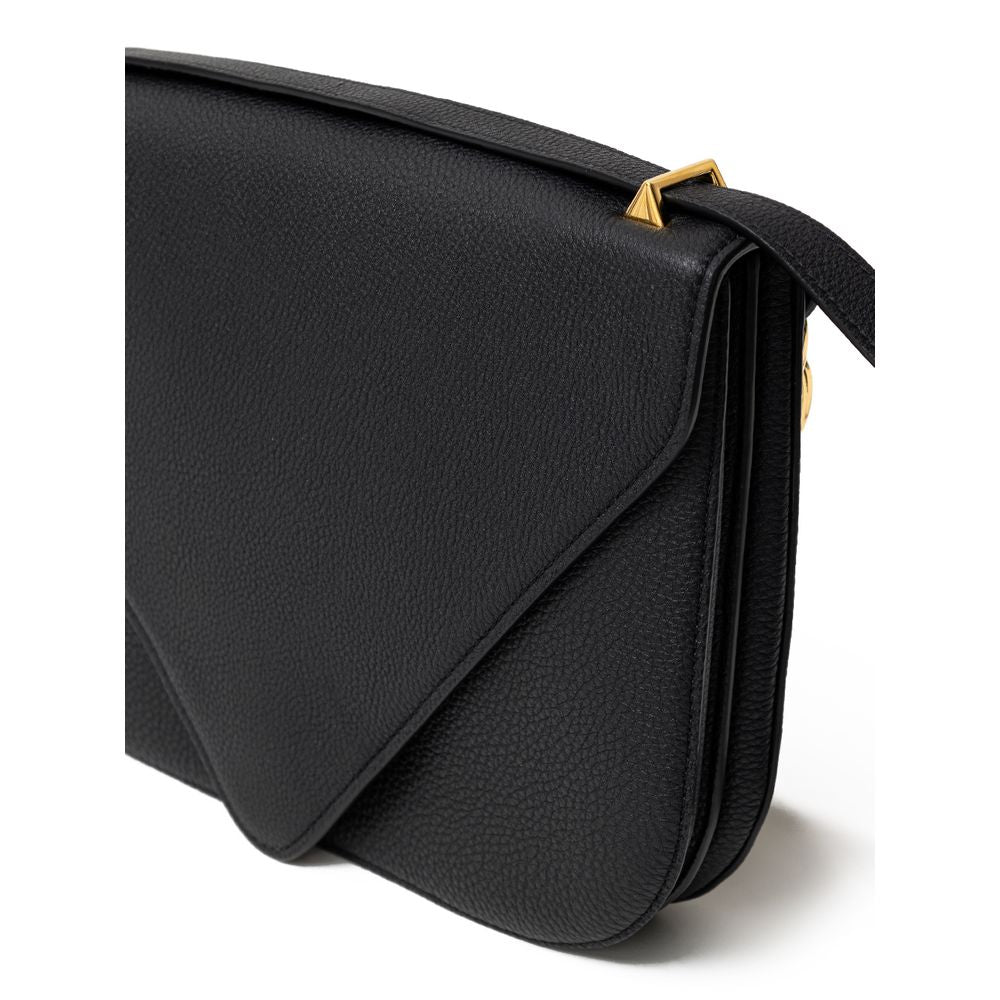 Sac bandoulière en cuir noir Bottega Veneta