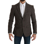 Costume en laine vierge marron Dolce &amp; Gabbana
