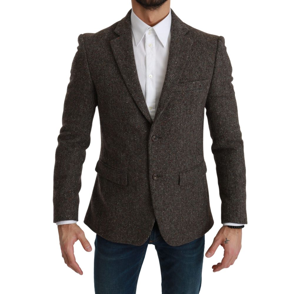 Costume en laine vierge marron Dolce &amp; Gabbana