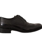Dolce & Gabbana Black Leather Formal
