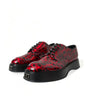 Dolce & Gabbana Red Calfskin Formal