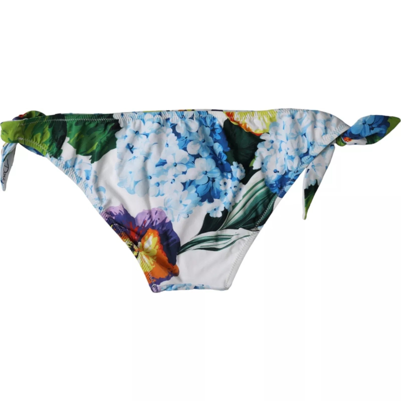 Bas de bikini à imprimé floral blanc Dolce &amp; Gabbana