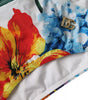 Bas de bikini à imprimé floral blanc Dolce &amp; Gabbana