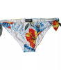 Bas de bikini à imprimé floral blanc Dolce &amp; Gabbana
