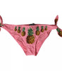 Dolce & Gabbana Pink Pineapple Swimsuit Bikini Bottom Swimwear