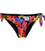 Dolce &amp; Gabbana Black Floral Print Swimsuit Bikini Bottom Swimwear